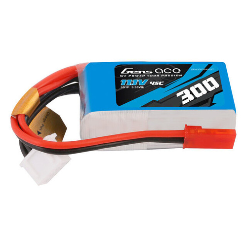 Gens ace 300mAh 11.1V 45C 3S1P Lipo Battery Pack (JST-SYP Plug) - GEA3003S45JST