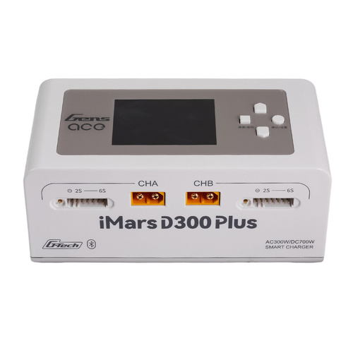 Gens Ace iMars D300 Plus G-Tech Smart Dual AC/DC Charger (White) (6S/16A) (AC-300W) (DC-350W x2) w/Bluetooth App Control
