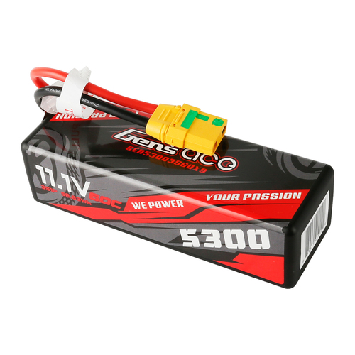 Gens Ace 3S 5300mAh 11.1V 60C Hardcase/Hardwired LiPo Battery (XT90-S) - GEA53003S60X9