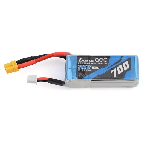 Gens Ace 3S 700mAh 11.1V 60C Soft Case LiPo Battery (XT30) - GEA7003S60X3