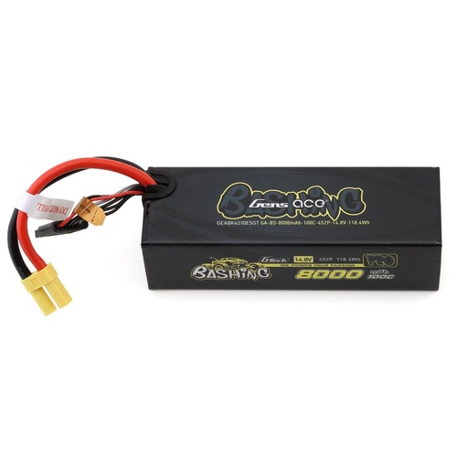 Gens Ace G-Tech 4S Bashing 8000mAh 100C 14.8V Hardcase/Hardwired Lipo Battery (EC5)