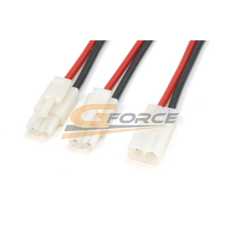 *DISC* Use GF-1321-040G-Force Power Y-Lead - Serial - Tamiya - 14AWG Silicone Wire - 12cm (1)