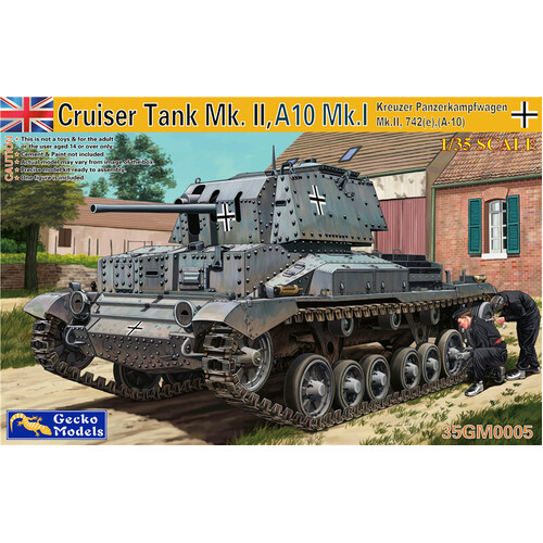 Gecko GM0005 1/35 Kreuzer Panzerkampfwagen Mk.II, 742(e),(A-10) Plastic Model Kit