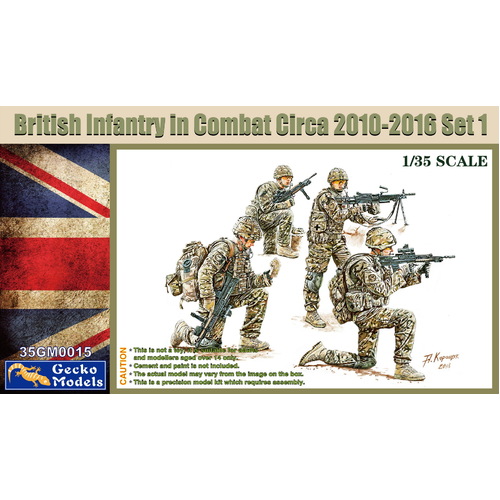 Gecko 1/35 British Infantry In Combat Circa 2010~2012 Set 1 Plastic Model Kit - GM35015