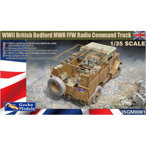 Gecko 1/35 British Bedford MWR FFW Radio Command Truck Plastic Model Kit