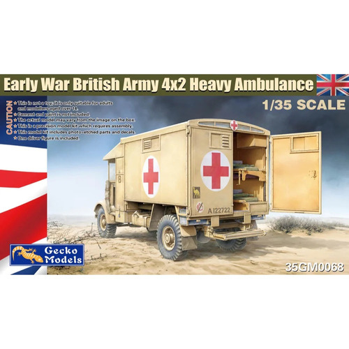 Gecko 1/35 Early War British Army 4x2 Heavy Ambulance Plastic Model Kit - GM35068