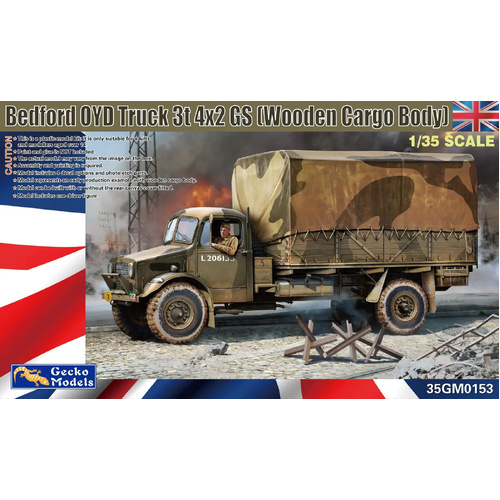 Gecko 1/35 Bedford OYD Truck 3t 4x2 GS (Wooden Cargo Body) Plastic Model Kit