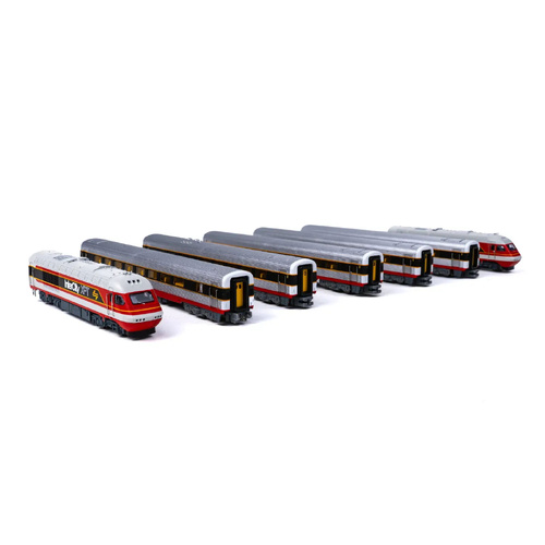 Gopher Models N Scale New South Wales XPT 7pc Set State Rail Authority "Candy" Livery