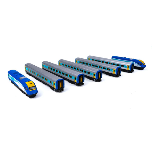 Gopher Models N Scale New South Wales XPT 7pc Set Trainlink Blue (No Logo) Livery (2001/2014)