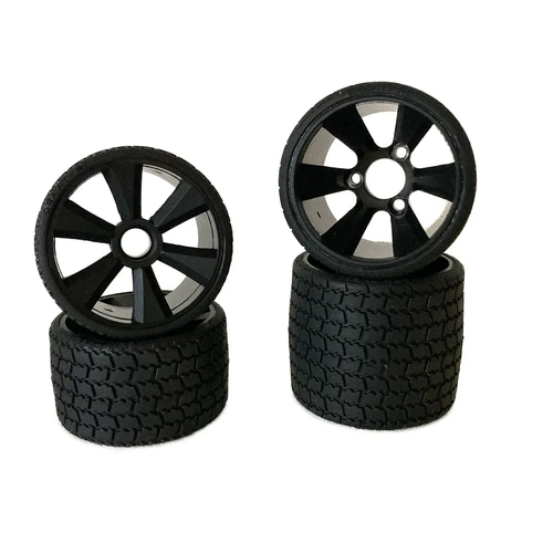 Gravity RC 1:12 Mounted Rubber Tyres (4pc) - Black