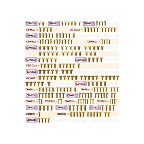 GSS-IFB8     Gold Plated Steel Screw Set 224pcs.( For Infinity IFB8 )