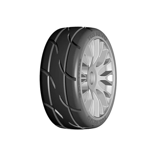 GRP 3.1" GT-K03 Revo XB3 Soft Compound Tyres on Silver Spoke Flex Rims - Glued Wheels 2Pcs