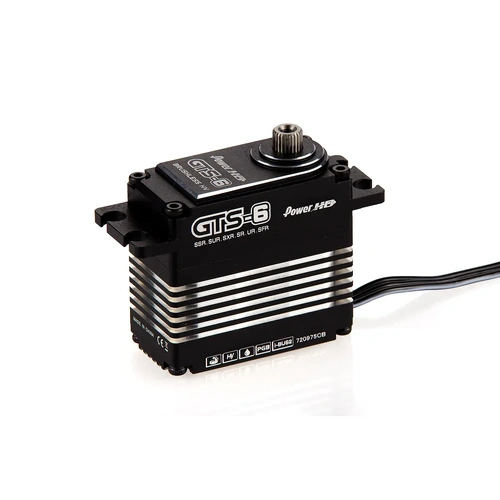 Power HD Black Aluminium GTS-6 Standard 60kg 8.4V HV Waterproof Brushless Metal Geared Servo