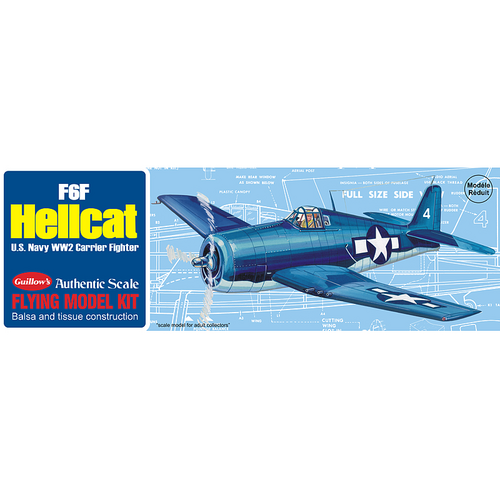 Guillow's 503 Hellcat Balsa Plane Model Kit