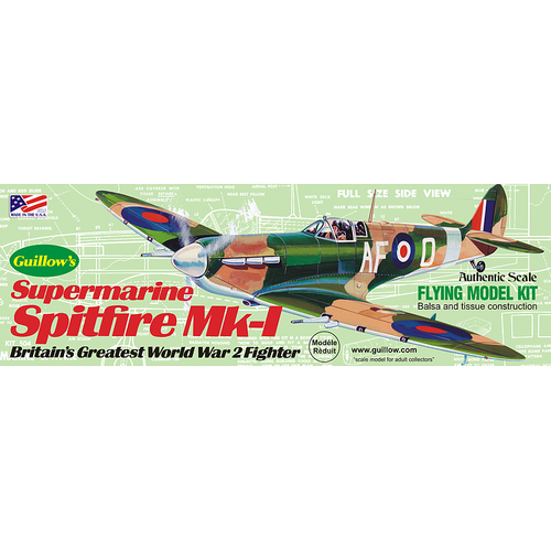 Guillow's 504 Spitfire Balsa Plane Model Kit