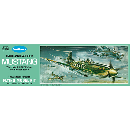 Guillow's 905 Mustang Balsa Plane Model Kit - GUI-905