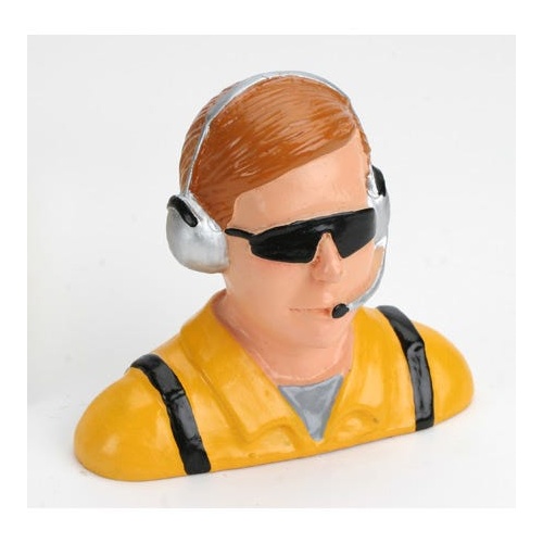 Hangar 9 1/4 Pilot, Civilian w/Headset&Mic, Sunglasses(Yel)