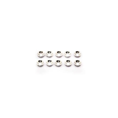 CNC ALUM 3MM COUNTERSUNK WASHER, 10PCS