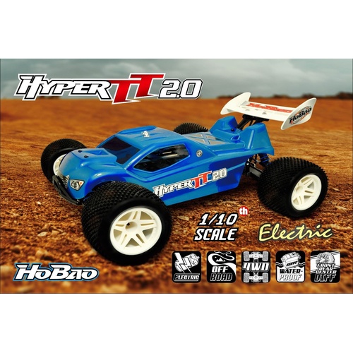 Hobao 1/10 Hyper TT 2.0 Pro Electric Truck Blue Body RTR (Requires Battery & charger) - HB-TT2E-C60BU
