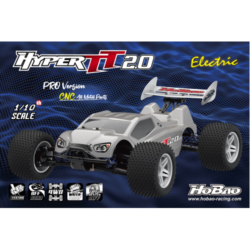 Hobao 1/10 Hyper TT 2.0 Pro Electric Truck Silver Body RTR (Requires Battery & charger) - HB-TT2E-C60SV