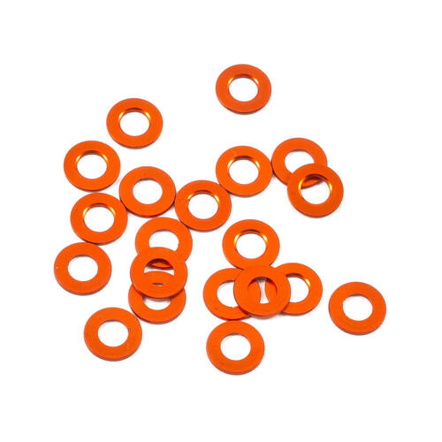 HB Racing 3x6x0.5mm Aluminum Washer (Orange) (20) HB114487