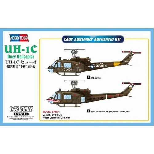 Hobbyboss 1:48 Uh-1C Huey Helicop