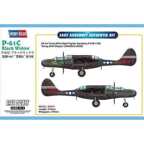 Hobbyboss 1:72 Us P-61C Black Widow