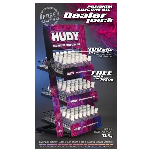 Hudy Ultimate Silicone Oil 100Pcs - Dealer Set With Free Display