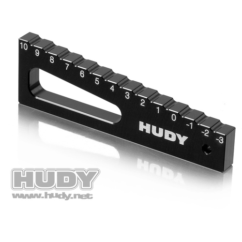 HUDY CHASSIS DROOP GAUGE -3 TO 10 MM FOR 1/8 CARS 20 MM - HD107711