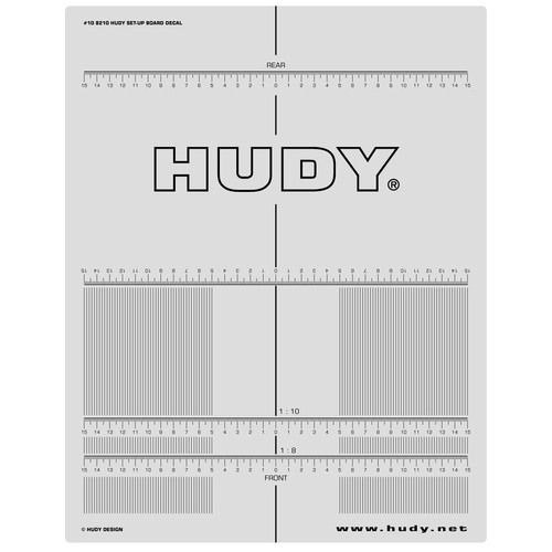 HUDY PLASTIC SET-UP BOARD DECAL FOR 1/8  1/10 CARS - HD108210