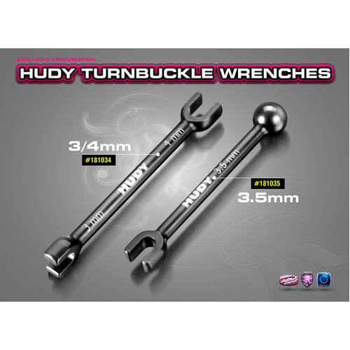 HUDY SPRING STEEL TURNBUCKLE WRENCH 3 & 4MM - HD181034