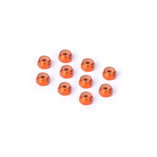 HUDY ALU NUT M4 - ORANGE (10) - HD296540-O