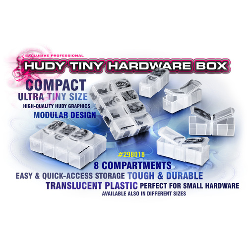 Hudy 298018 Tiny Hardware Box 8 Compartments