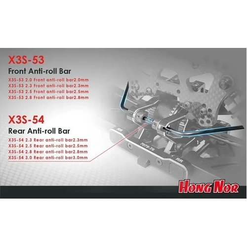 HN Front anti-roll bar 2.8mm (X3S-53 2.8)
