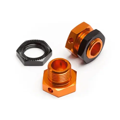 HPI 101785 5mm Hex Wheel Adapters Trophy Buggy (Orange/Black)