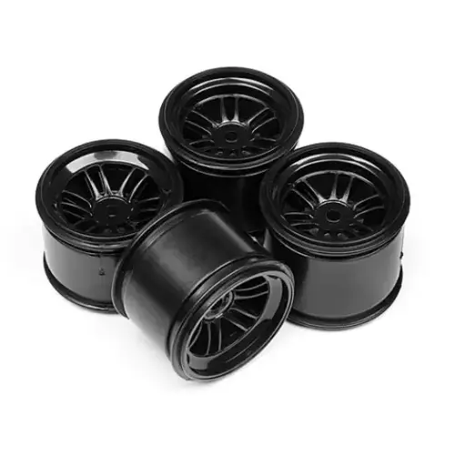HPI 102824 FT01 Wheel Set (Black/Front 2Pcs/Rear 2Pcs)