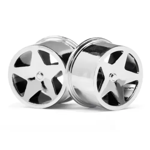 HPI 114279 Q32 Super Star Wheel Set F/R (Chrome18X10/18X14/4Pcs)