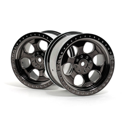 HPI 3161 6 Spoke Wheel Black Chrome (83X56mm/2Pcs)