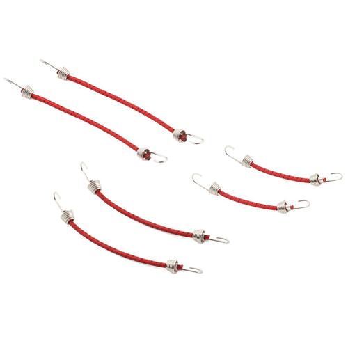 Hot Racing 1/10 Scale Bungee Cord Set (Red/Black) (6)