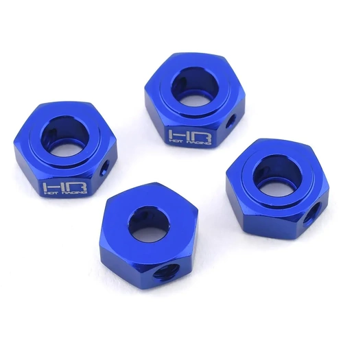 Hot Racing Losi Baja Rey/Rock Rey Aluminum Hex Adapter Set (Blue) (4)