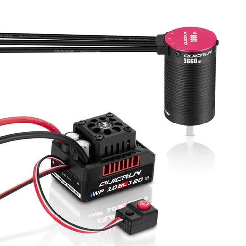 Hobbywing Quicrun Combo ESC QR10BL120 G2 & 3660SL 3700KV G2 MOTOR - HW38030211