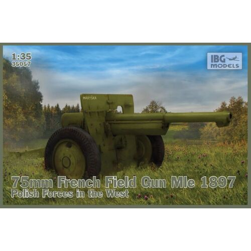 IBG 35057 1/35 75mm French Field Gun Mle 1897 - Polish Forces in the West Plastic Model Kit