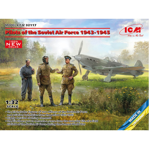 ICM 1/32 Pilots of the Soviet Air Force (1943-1945) Plastic Model Kit