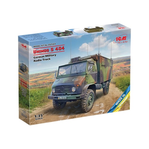 ICM 1/35 Unimog S 404 German Military Radio Truck Plastic Model Kit