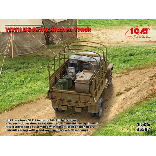 ICM 1/35 WWII US Army Kitchen Truck Plastic Model Kit