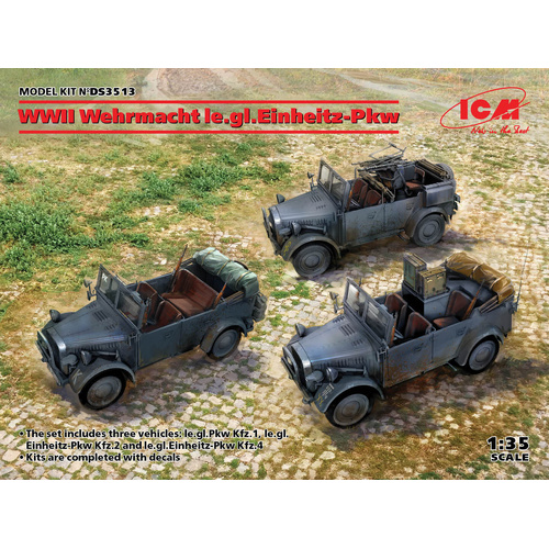 ICM 1/35 WWII Wehrmacht le.gl.Einheitz-Pkw Plastic Model Kit Diorama Set