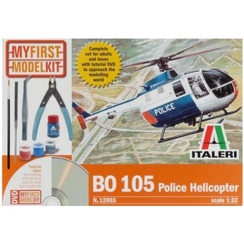 Italeri 12003 1/32 My First Model KIt BO-105 Police Helicopter