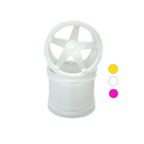 Modern 12mm Hex Drive Classic 5 Spoke Truck Wheel (2pc) - yellow