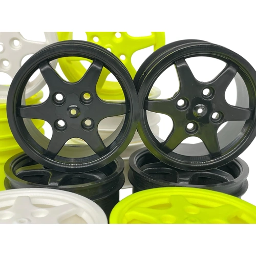 Yokomo YZ10 | Works '91 6 Spoke Set (4pc) - yellow