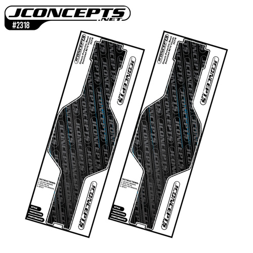 JConcepts - RC10 - precut chassis protective sheet, black - 2pc. (Fits ÛÒ all RC10 tub chassis models)